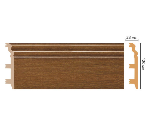 Плинтус напольный DECOMASTER D233-85 ДМ 120х23х2400 мм D233-85 ДМ