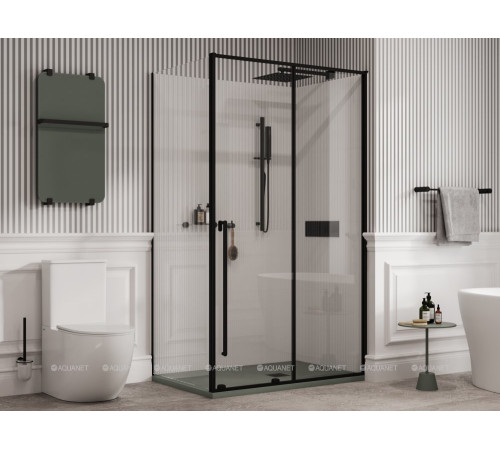 Душевое ограждение Allen Brau Fantasy 2.0 1200х900 мм 8 мм черный матовый 3.11006.31/3.11013.31