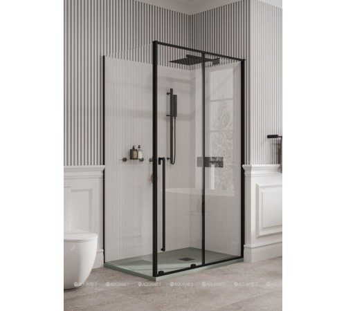 Душевое ограждение Allen Brau Fantasy 2.0 1200х800 мм 8 мм черный матовый 3.11006.31/3.11012.31