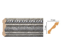 Плинтус потолочный DECOMASTER 122-44 полистирол 72х72х2400 мм 122-44