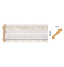 Плинтус потолочный DECOMASTER 123-40 полистирол 59х59х2400 мм 123-40