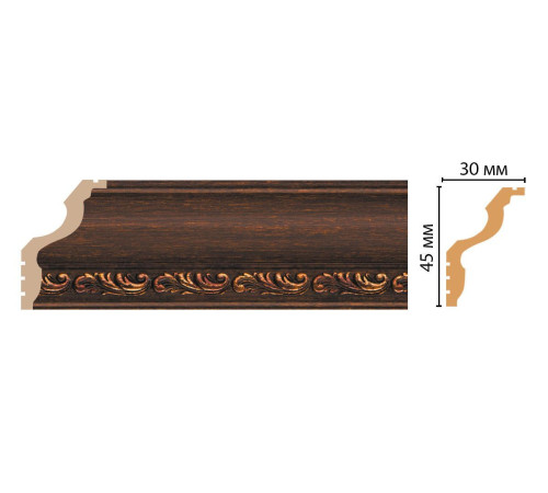 Плинтус потолочный DECOMASTER 148B-966 45х30х2400 мм 148B-966