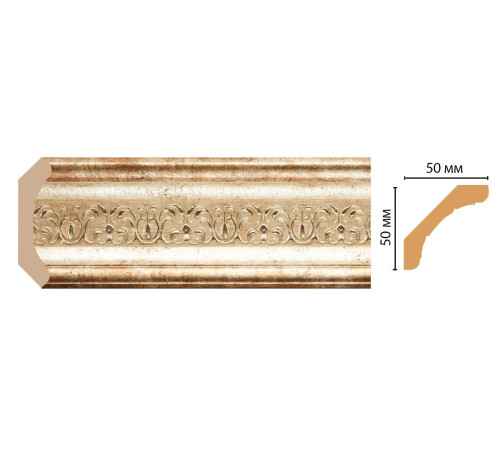 Плинтус потолочный DECOMASTER 167-127 48х48х2400 мм 167-127