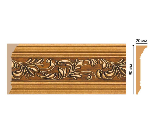 Плинтус потолочный DECOMASTER D226-1223 ДМ 90х20х2400 мм D226-1223 ДМ