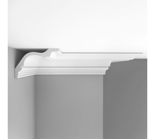 Плинтус потолочный гладкий Decomaster 150х220х2400 мм 96276