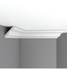 Плинтус потолочный гладкий Decomaster гибкий 85х85х2400 мм 96406F