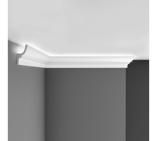 Плинтус потолочный под подсветку DECOMASTER D501-115 дюрополимер 73х40х2000 мм D501-115