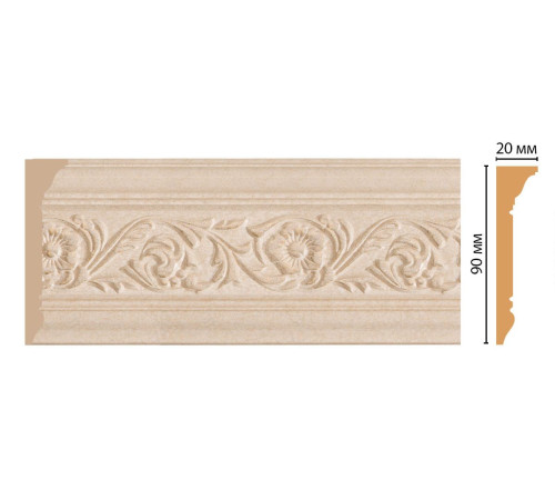 Плинтус потолочный с рисунком DECOMASTER D226-18D ДМ 90х20х2400 мм D226-18D ДМ