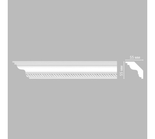 Плинтус потолочный DECOMASTER DT-138F гибкий с рисунком 55х55х2400 мм DT-138F