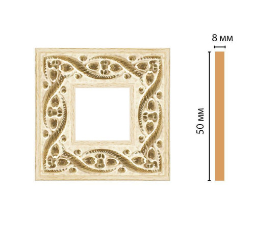 Вставка декоративная цветная Decomaster 50х50х8 мм 130-2-5