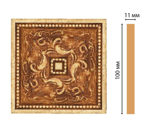 Вставка декоративная цветная DECOMASTER 100х100х11 мм полистирол 156-2-552