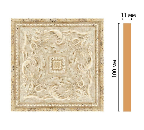 Вставка декоративная цветная DECOMASTER 100х100х11 мм полистирол 156-2-553