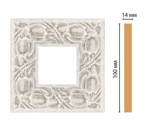 Вставка декоративная DECOMASTER 157-2-19D 100x100x14 мм 157-2-19D