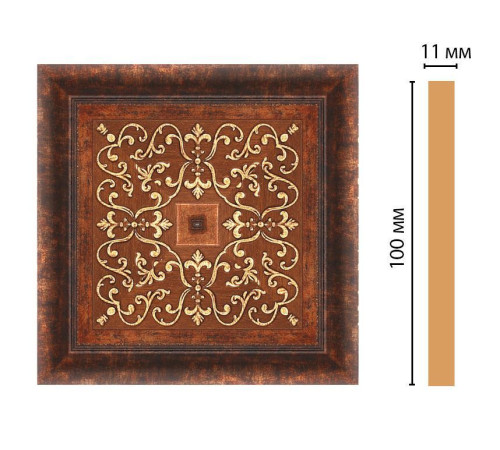 Вставка декоративная цветная Decomaster 100х100х11 мм 164-2-767