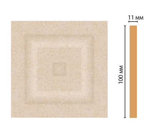 Вставка декоративная Decomaster D205-18D полистирол 100х100х11 мм D205-18D