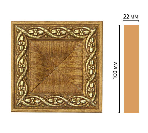 Вставка декоративная DECOMASTER D207 100x100x22 мм D207-4