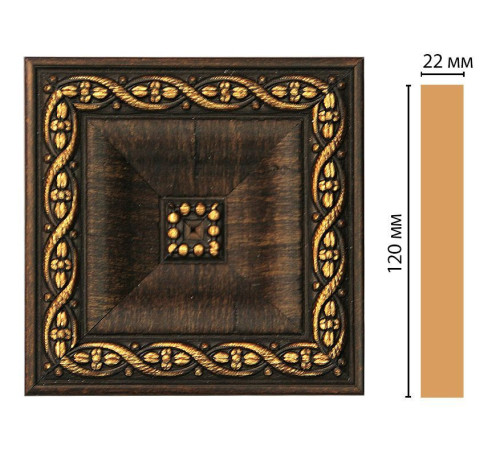 Вставка декоративная Decomaster D208-1 120x120x22 мм D208-1