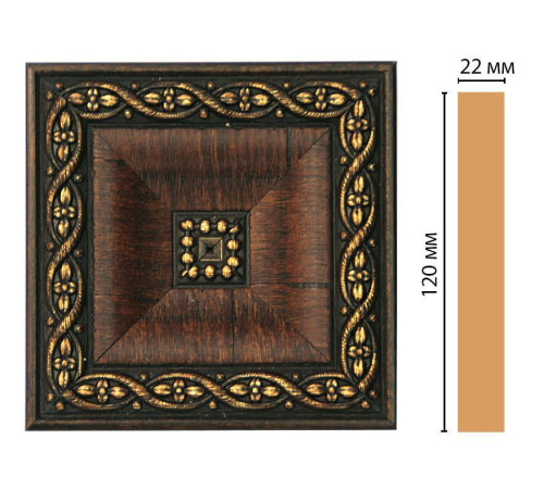 Вставка декоративная Decomaster D208-2 120x120x22 мм D208-2