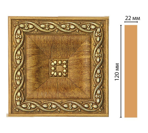 Вставка декоративная Decomaster D208-4 120x120x22 мм D208-4