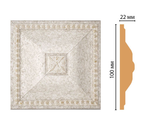Вставка декоративная DECOMASTER D209 100х100х22 мм D209-19D