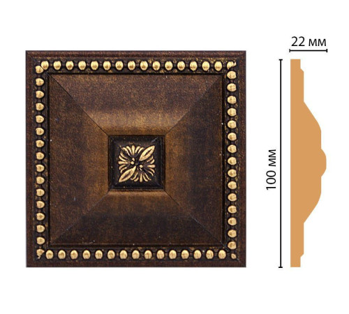 Вставка декоративная Decomaster D209-56 100x100x22 мм D209-56