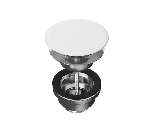 Донный клапан Kerama Marazzi для раковины белый глянцевый DRR.1/WHT
