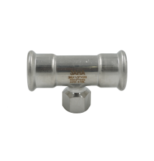 Тройник SANHA NiroPress AISI 316L ВПр-ВР-ВПр 28x1/2x28 69130G281228.3