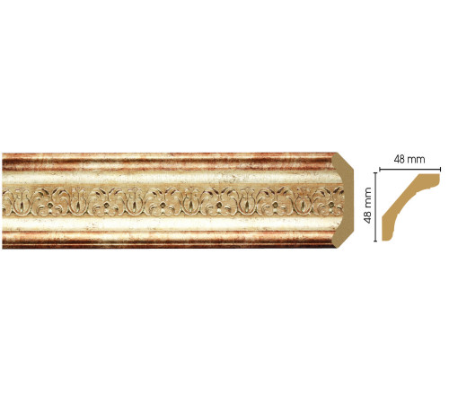 Плинтус потолочный DECOMASTER 167-127 48х48х2400 мм 167-127