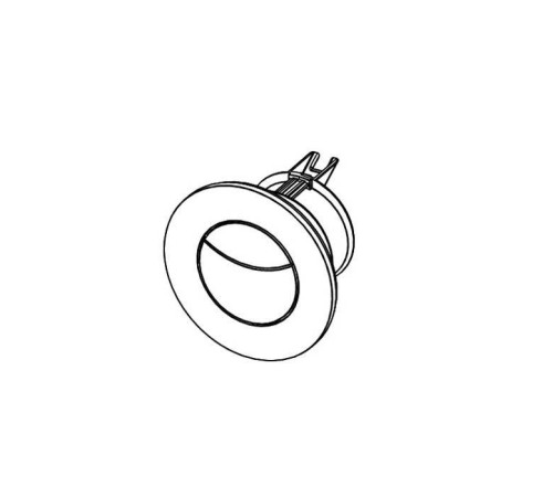 Панель смыва пневматическая TECEflushpoint 2 клавиши круглая хром матовый 9240983