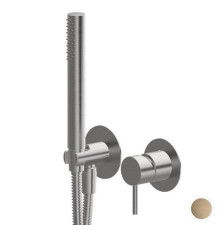 Смеситель для душа Newform X-STEEL 316 встраиваемый с ручным душем и шлангом 150 см PVD brushed pale gold 69676EX.59.098