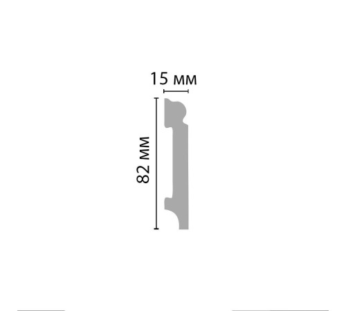 Плинтус напольный DECOMASTER A023 80х14х2000 мм A023