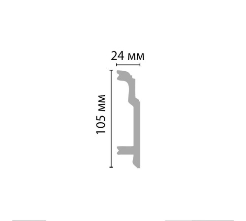 Плинтус напольный DECOMASTER A155 105х24х2000 мм A155