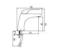 Смеситель для раковины Laparet Lisera черный N2017129LPT