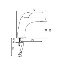 Смеситель для раковины Laparet Lisera черный N2017129LPT