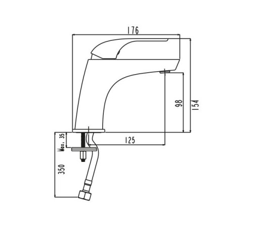 Смеситель для раковины Laparet Lisera черный N2017129LPT
