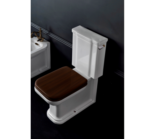 Унитаз-моноблок Kerasan Waldorf 68х40 см белый/бронза 411701/418101/750993/760393