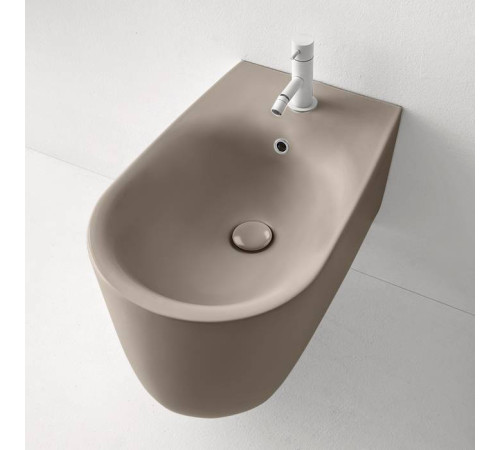 Биде подвесное Kerasan Nolita 55х35 см с креплениями WB9N коричневый орех 532581