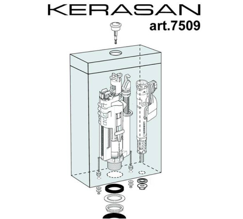 Механизм двойного слива Geberit с нижним подводом воды золото 750991