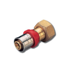 Муфта прессовая Tiemme с накидной гайкой и плоской прокладкой 20x2.0 мм - 3/4 1650062