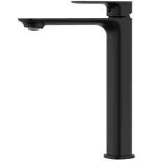 Смеситель для раковины AQUAMERIT Monza высокий 221 мм черный матовый AQM6314MB