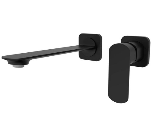 Смеситель для раковины AQUAMERIT Monza настенный 200 мм черный матовый AQM6315MB