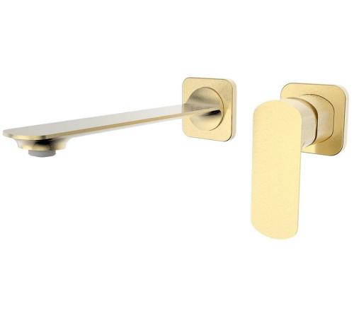 Смеситель для раковины AQUAMERIT Monza настенный 200 мм матовое золото AQM6315BG