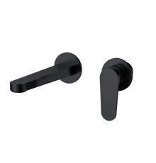 Смеситель для раковины AQUAMET Novara настенный черный матовый AQM6915MB