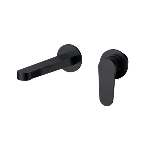 Смеситель для раковины AQUAMET Novara настенный черный матовый AQM6915MB