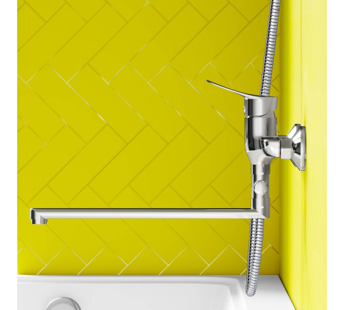 Смеситель для ванны и душа AM.PM Norma с душевым гарнитуром D1095000