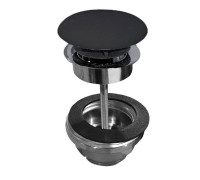 Донный клапан клик-клак Kerasan керамическая крышка черный матовый 923331