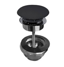 Донный клапан клик-клак Kerasan керамическая крышка черный матовый 923331