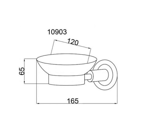 Мыльница Boheme Murano круглая подвесная хром 10903-W-CR