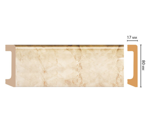 Плинтус DECOMASTER D235-80 ДМ 80х17х2400 мм D235-80 ДМ