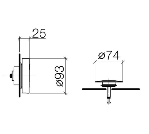 Комплект завершения сборки слива-перелива Dornbracht шампань 36 242 970-47